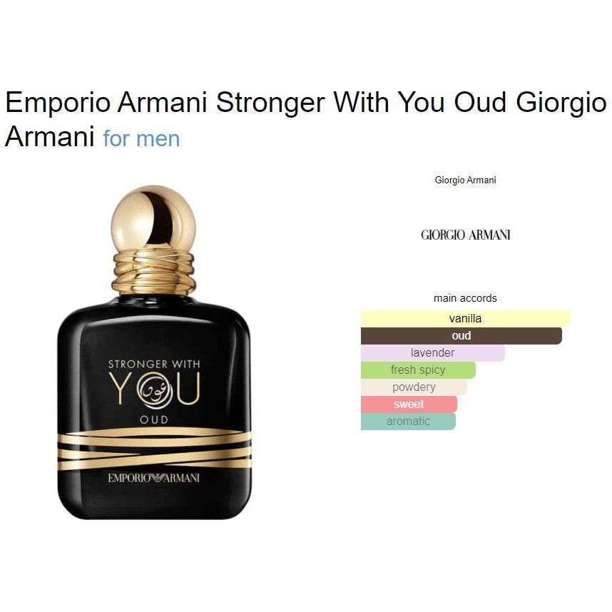 EMPORIO ARMANI Stronger With You Oud 100ML عطر – Bronze