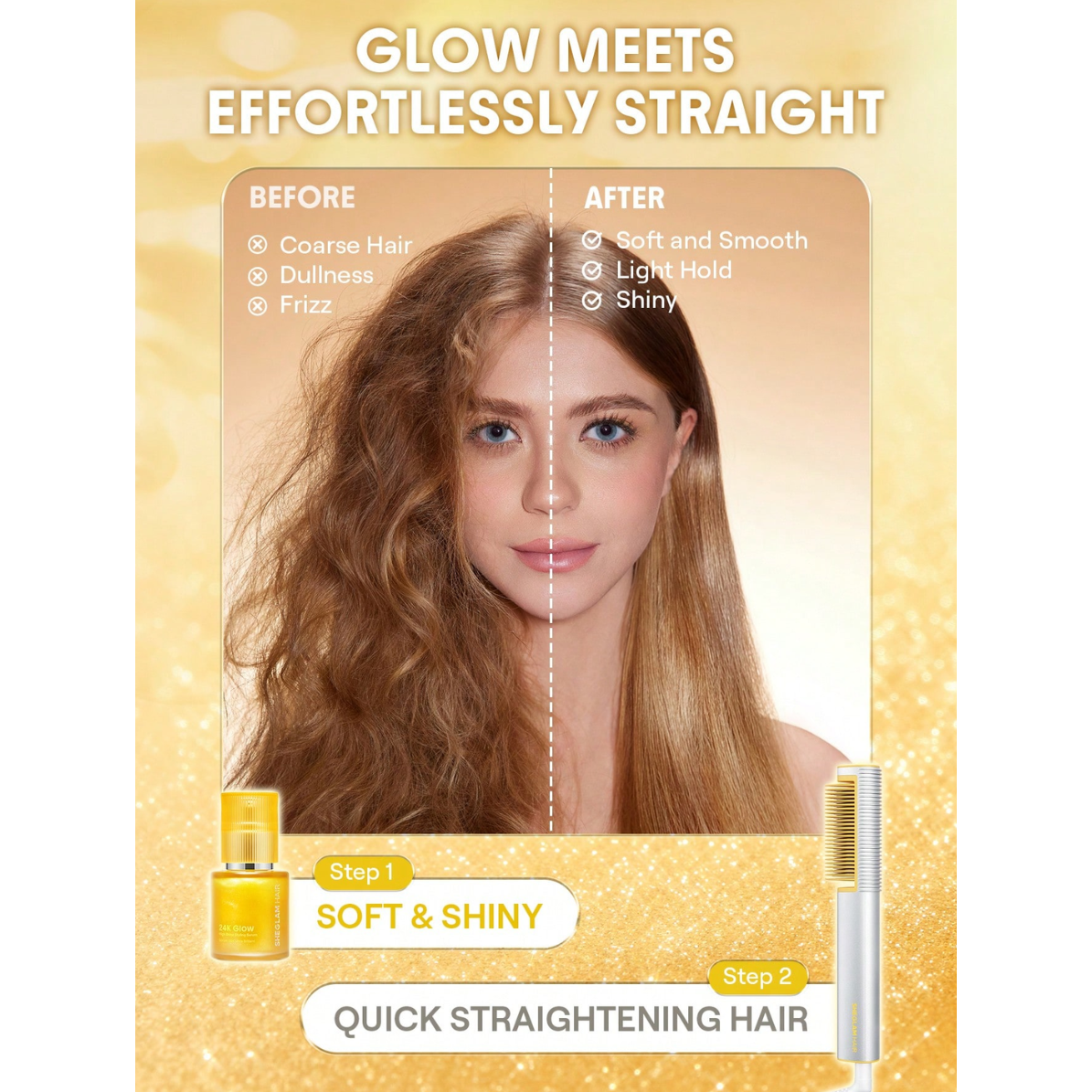 SHEGLAM -  24K Glow High Shine Styling Serum 50ml