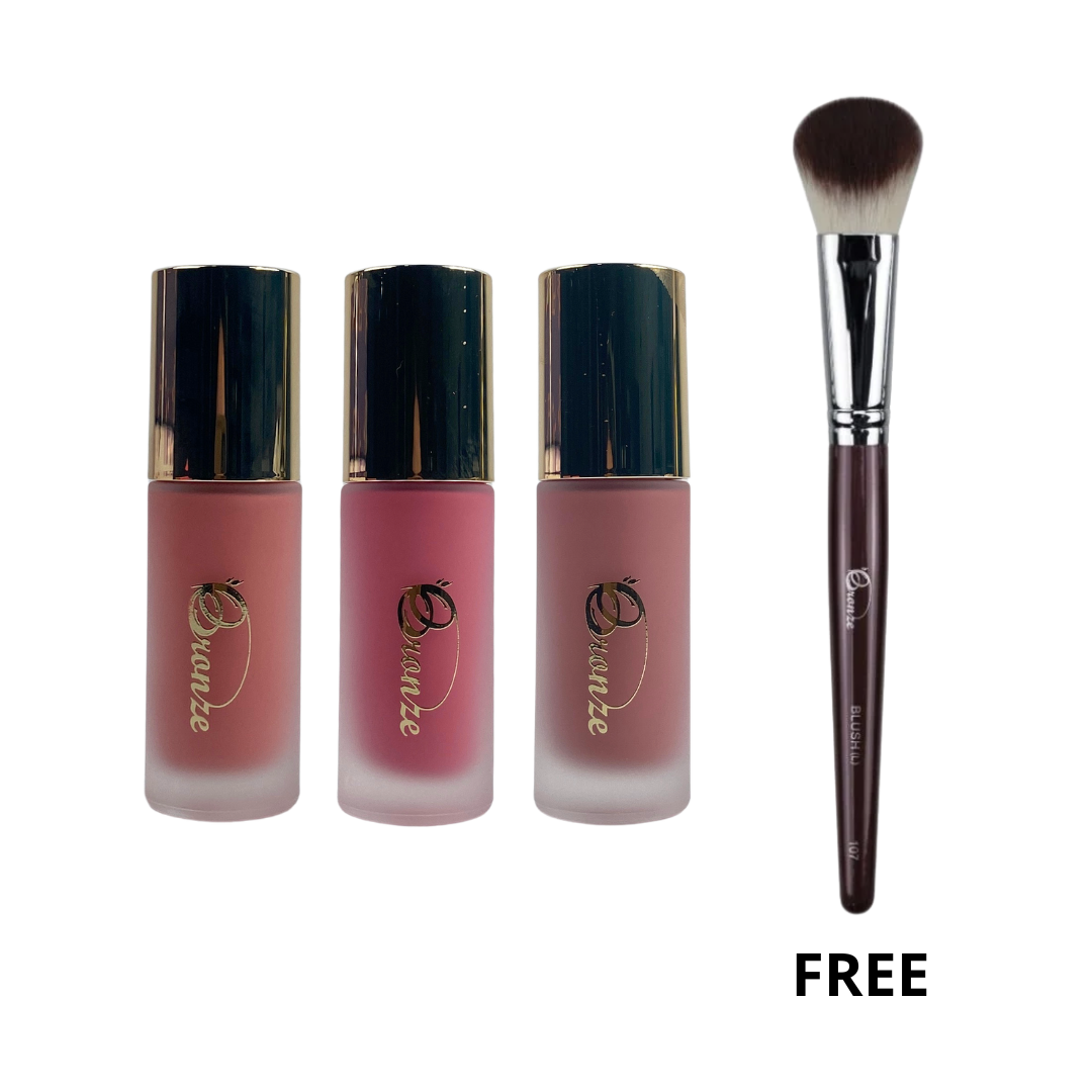 Bronze - Soft Glow Blush Set x 107 Blush (L) Brush
