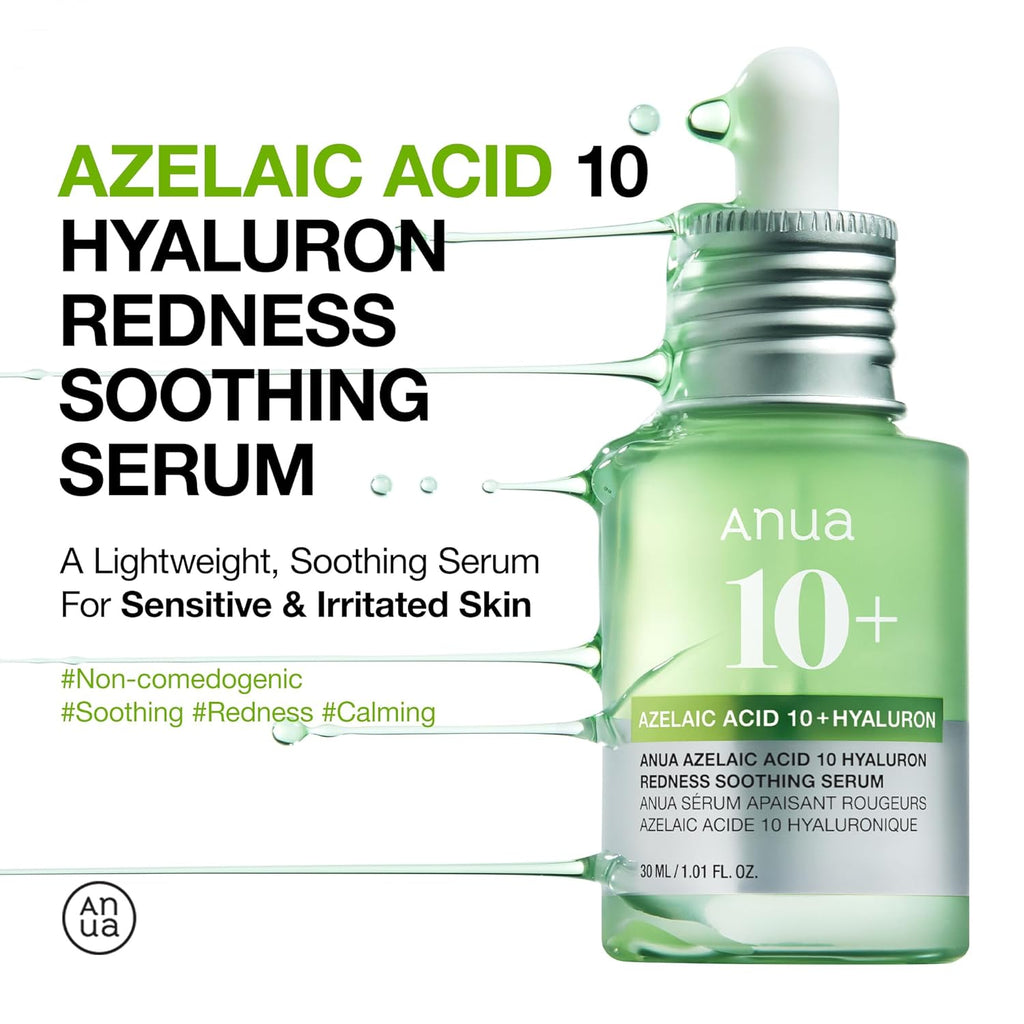 ANUA - Azelaic Acid 10 Hyaluron Redness Soothing Serum @ سيروم حمض الأزليك لتهدئة الإحمرار
