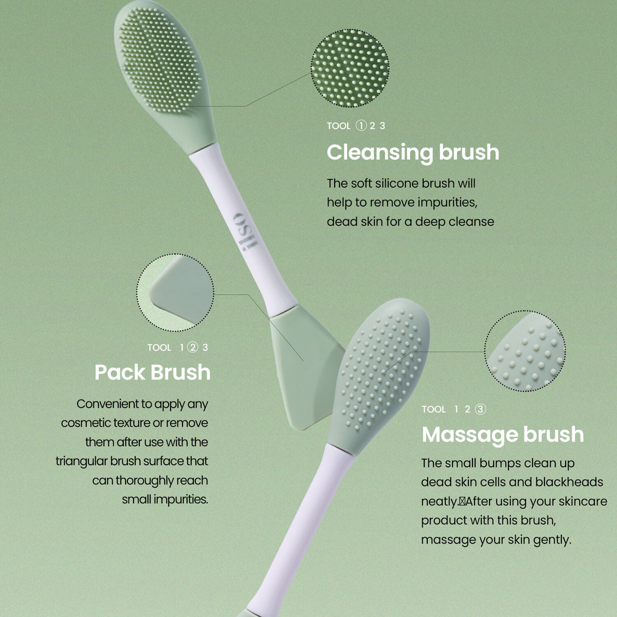 ilso Dual Clean Brush @ فرشاة تنظيف الوجه