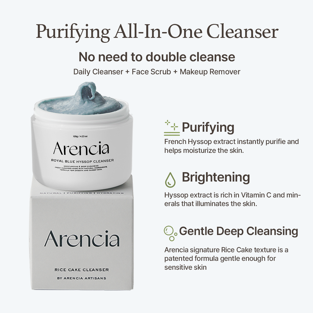 Arencia - Fresh Blue Hyssop Rice Mochi Cleanser