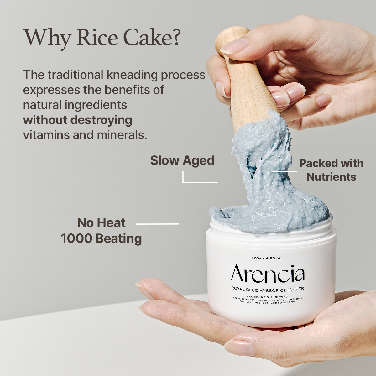 Arencia - Fresh Blue Hyssop Rice Mochi Cleanser