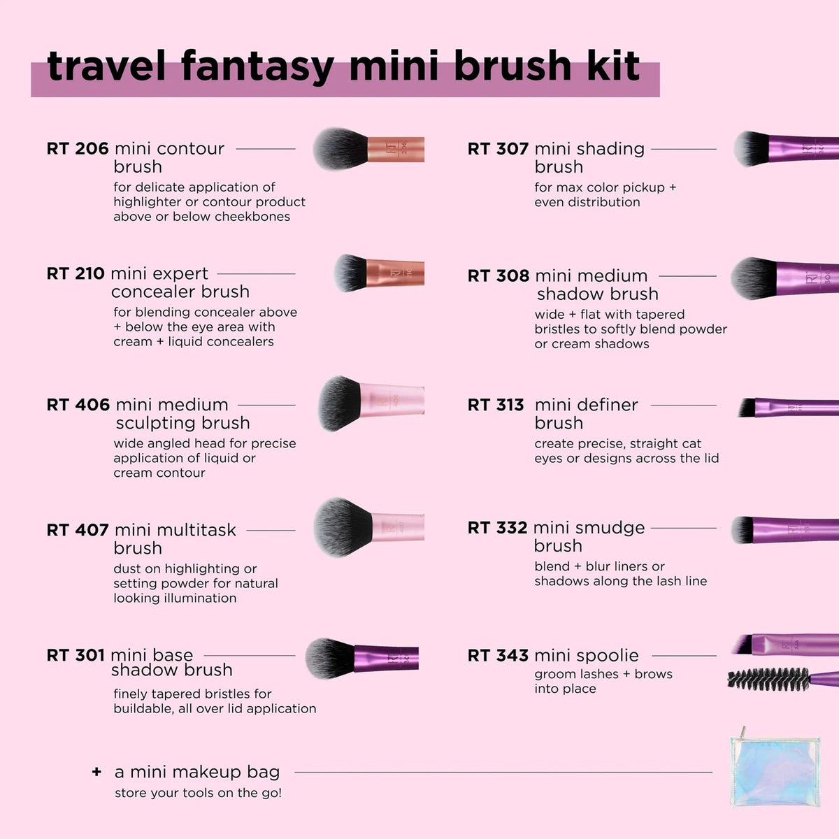Real Techniques - Travel Fantasy Mini Brush Kit