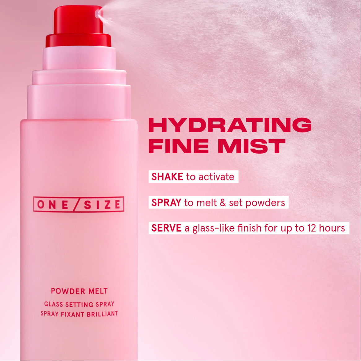 ONE/SIZE Powder Melt Glass Setting Spray 100ml