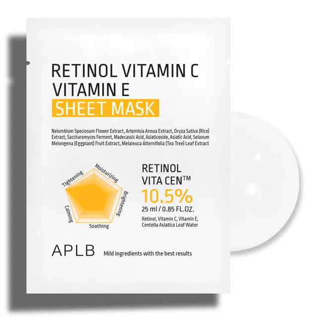 APLB - Retinol Vitamin C Vitamin E Sheet Mask
