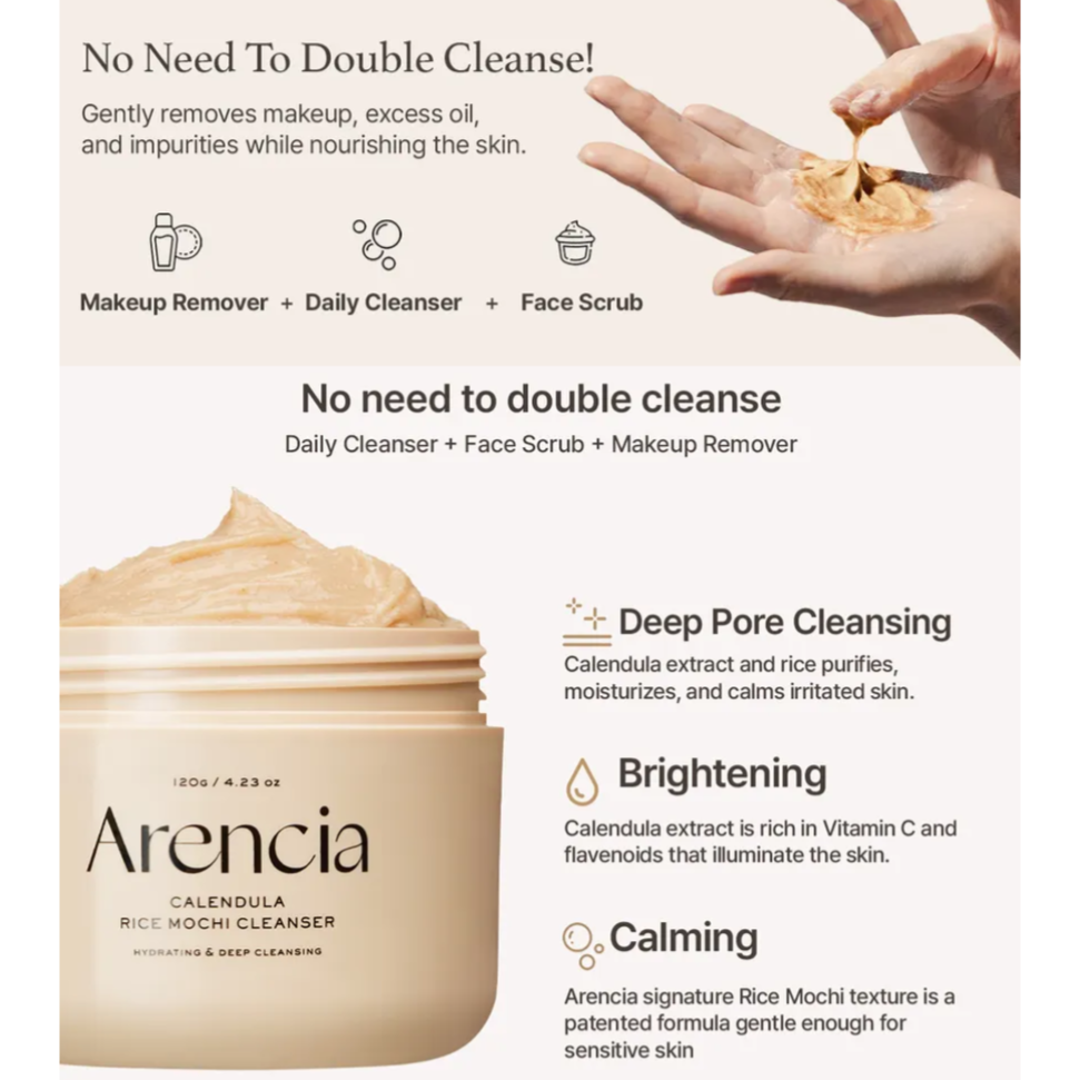 Arencia - Calendula Rice Mochi Cleanser