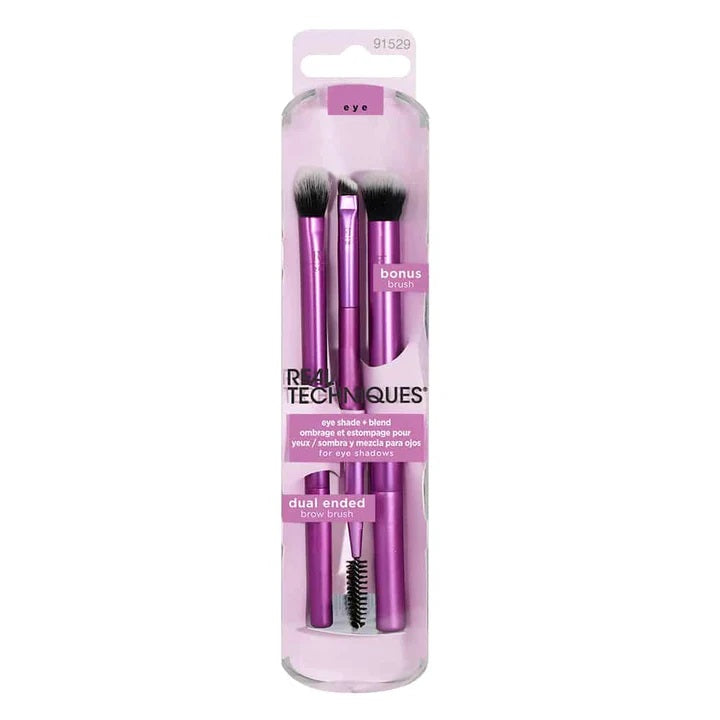 Real Techniques - Eye Shade & Blend Makeup Brush Trio@فرش العين والحاجب
