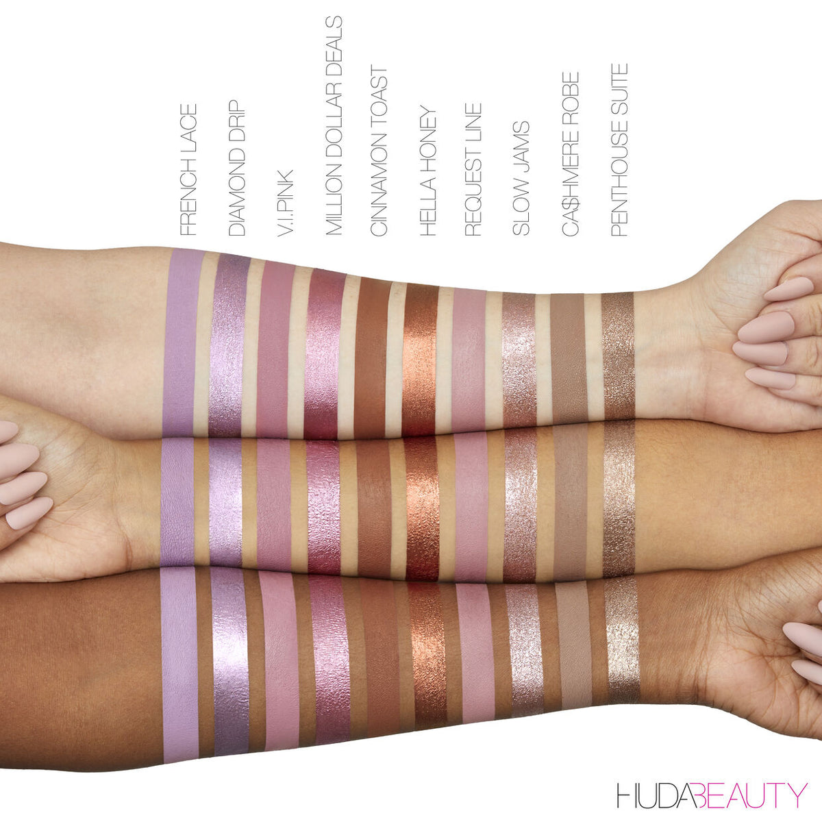 Huda Beauty Matte & Metal Melted Shadows@ظلال العيون سائل
